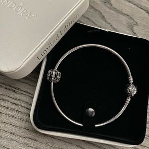 Pandora bangle with bow charm